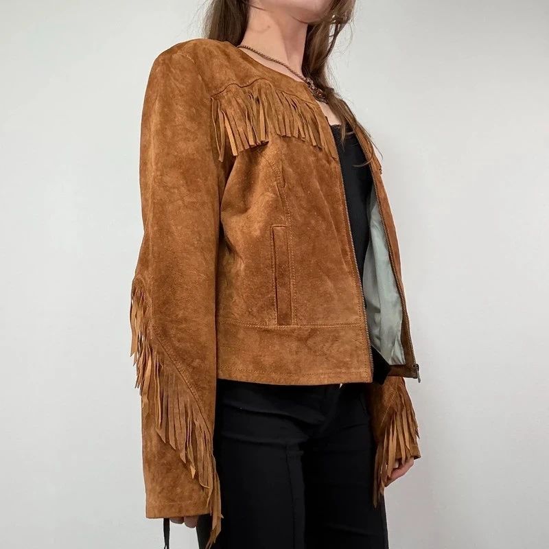Western Fringe Suede Jacket