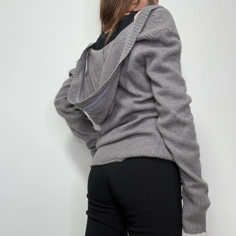 grey cashmere slouchy jumper