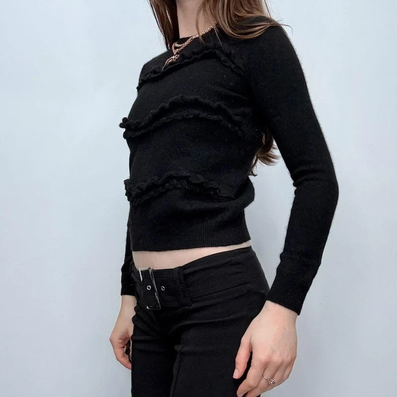 black cashmere sezane jumper