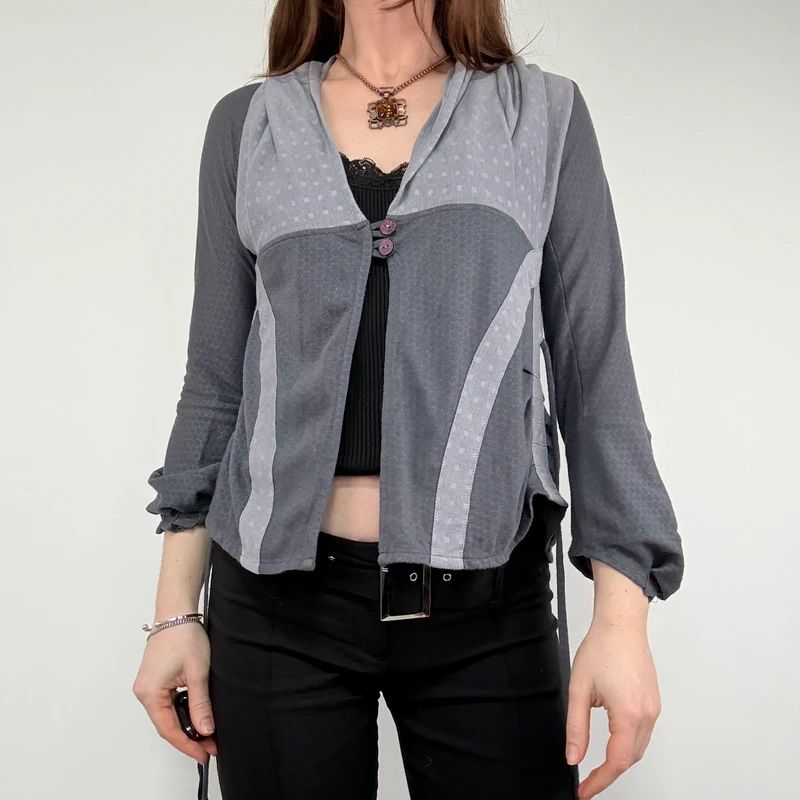 grey structured utility grunge shirt