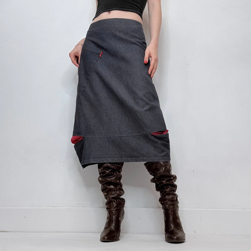 denim Cop Copine structured barrel skirt