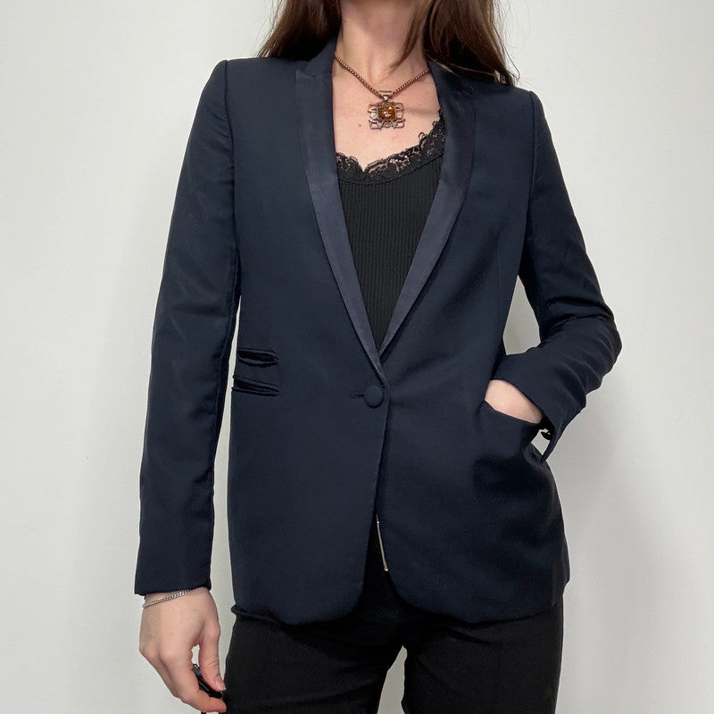The Kooples Navy fitted blazer