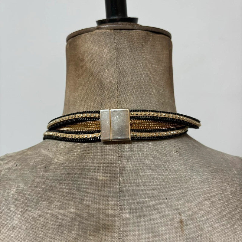 gothic grunge layered choker necklace
