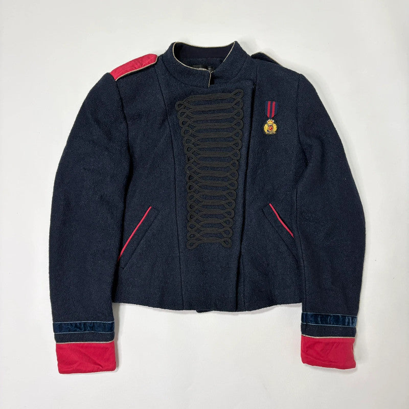 navy wool military napolionic jacket