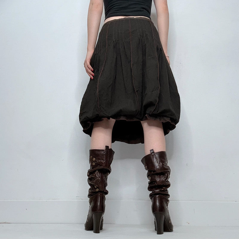 Cop Copine puff barrel midi skirt