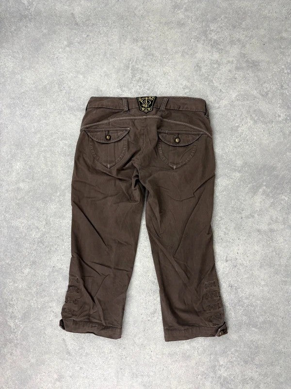 napoleonic brown cropped capri pants
