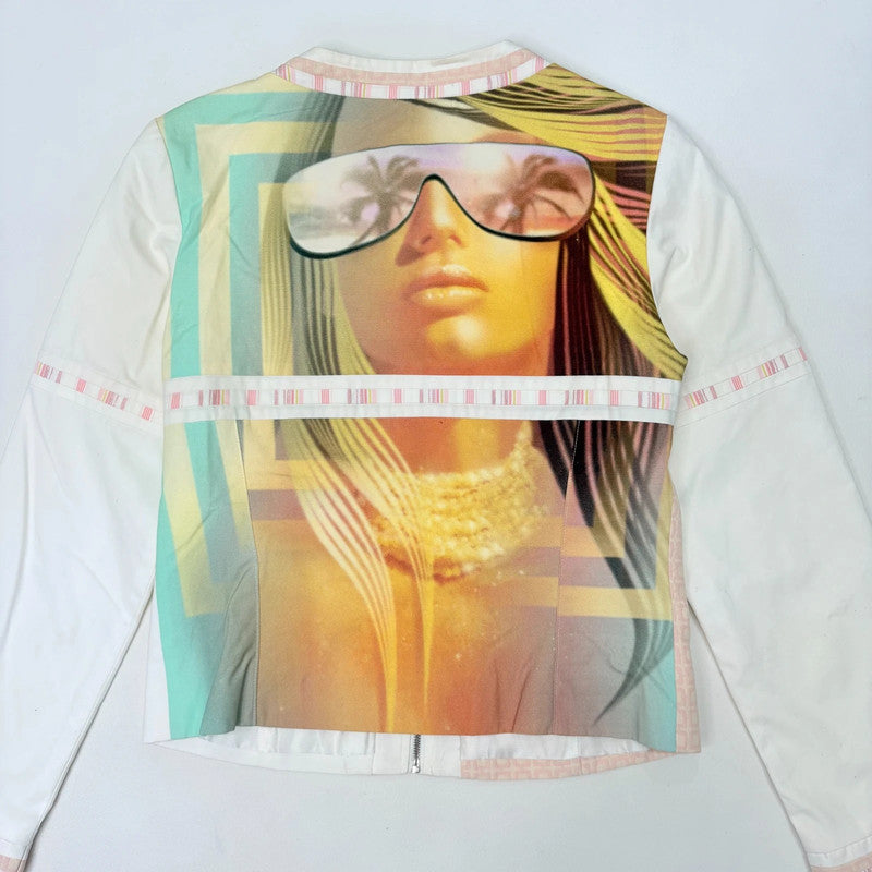 fitted cropped custo Barcelona jacket