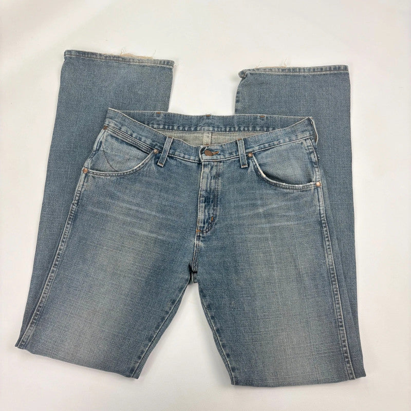 distressed denim flared baggy jeans