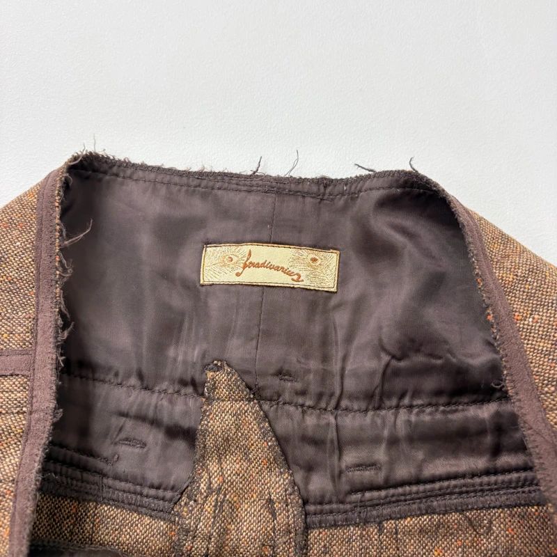 brown utility zip pleated midi skirt