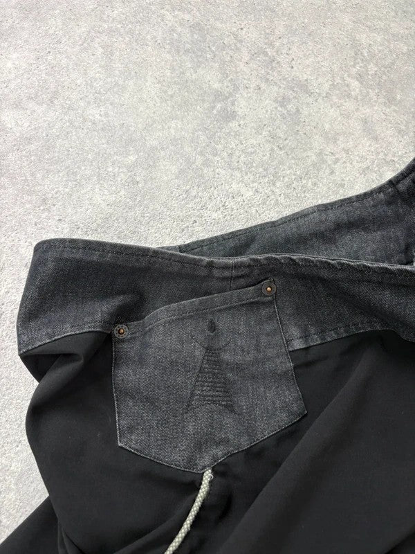 Black Cop Copine Paris maxi skirt with denim waistband
