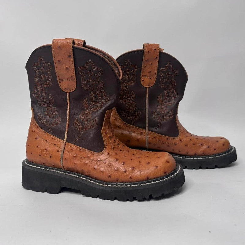 tan leather cowboy boots
