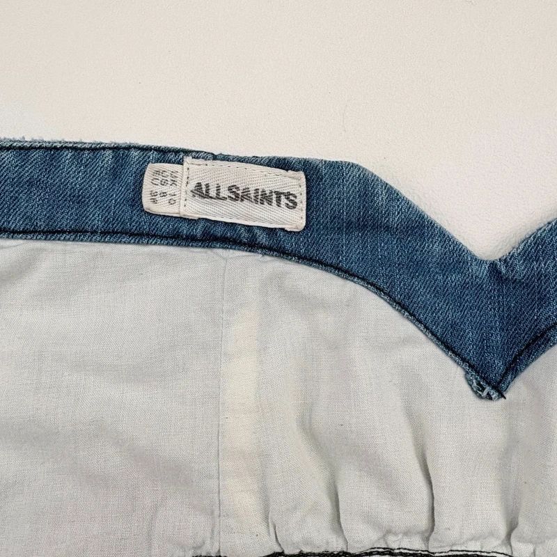 AllSaints stuctured Denim Corset Top