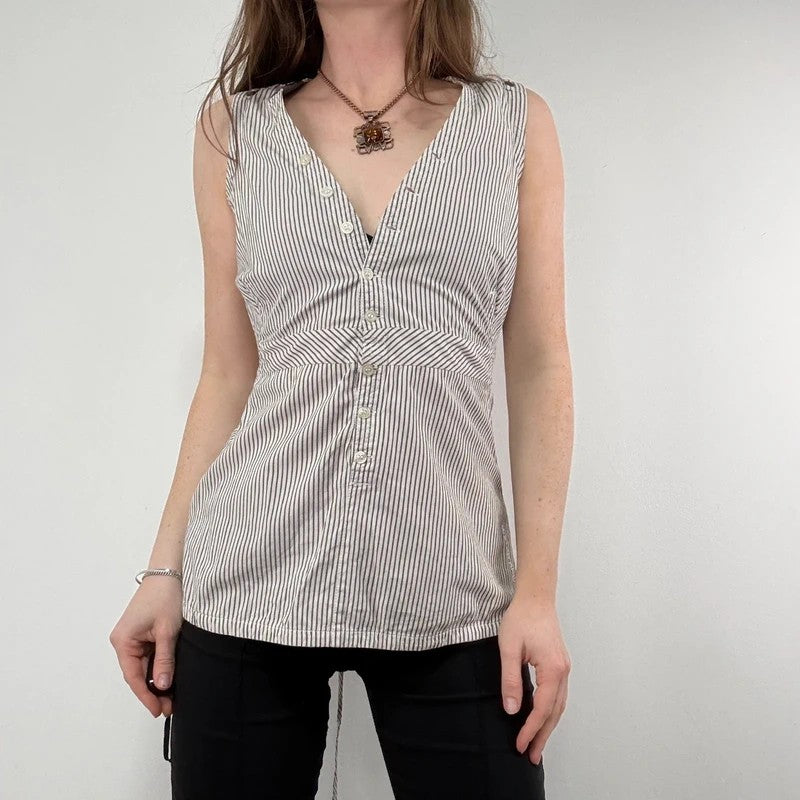 pinstripe g-star cotton cargo waistcoat shirt