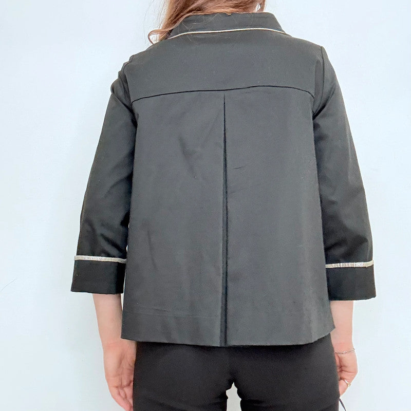 Black flared Maje peacoat