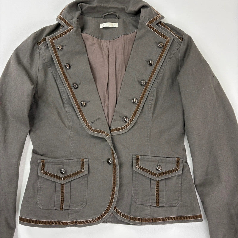 Napoleonic flared khaki jacket