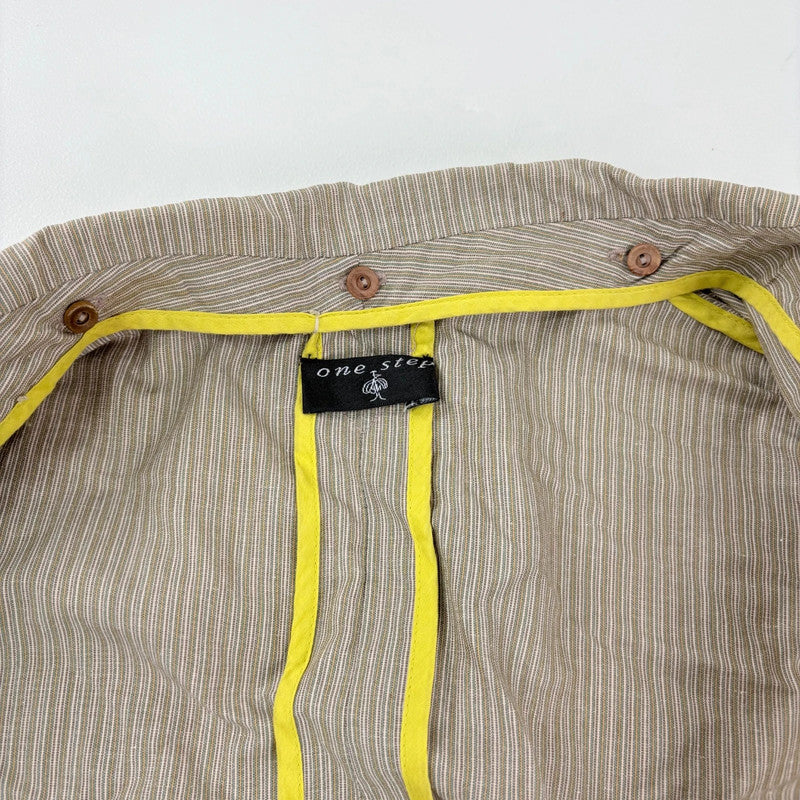 Pinstripe structured cotton jacket