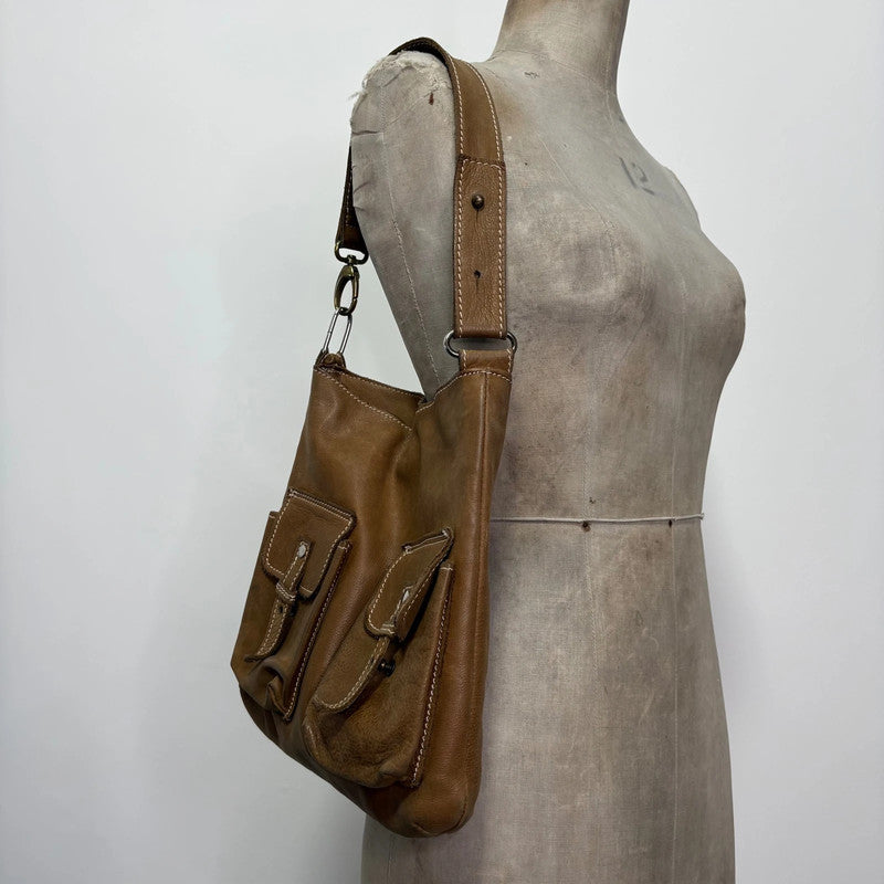 tan leather western bag