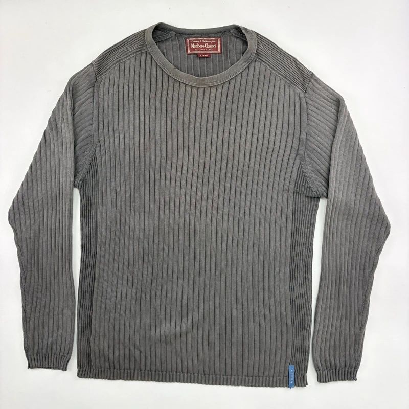 Ribbed Slouchy Distressed Jumper