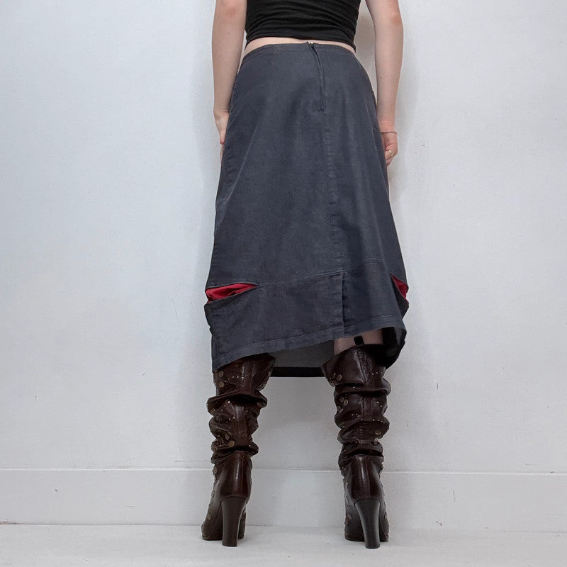 denim Cop Copine structured barrel skirt