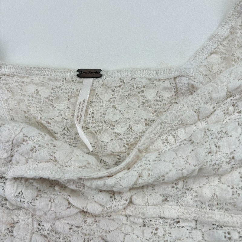 Free people puff lace Lace Milkmaid Blouse