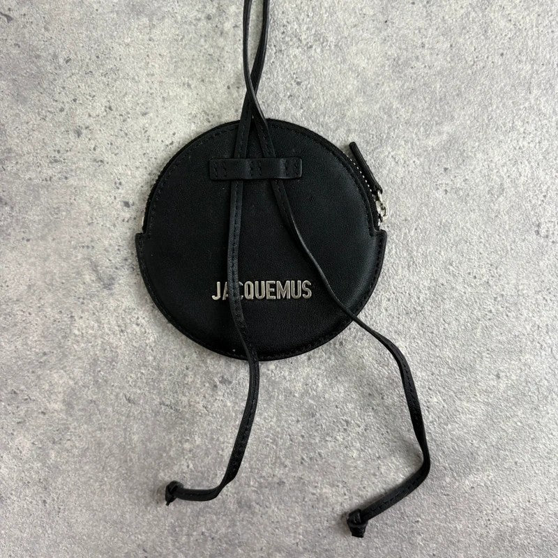 black Jacquemus Le Pitchou Round Coin Purse bag