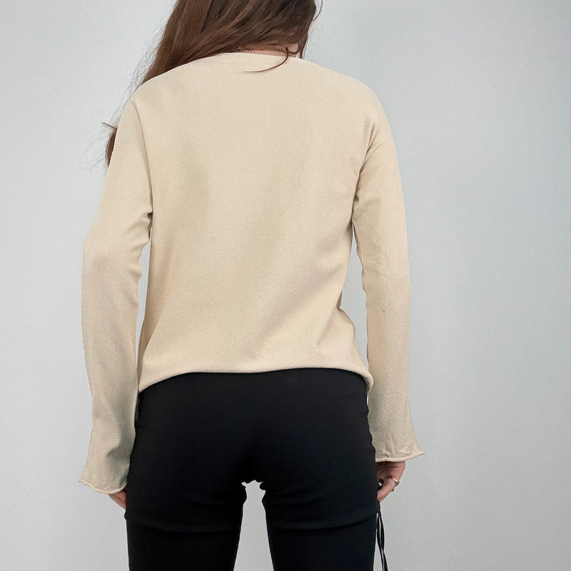 structured cream knit jumper