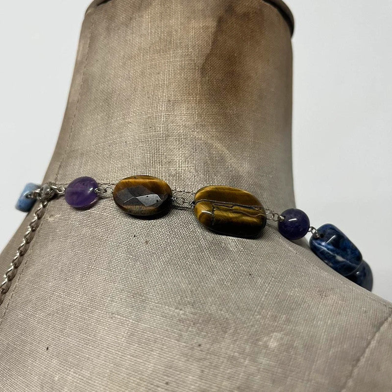 Chunky crystal gemstone necklace