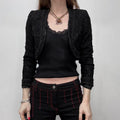 black cropped beaded jacket
