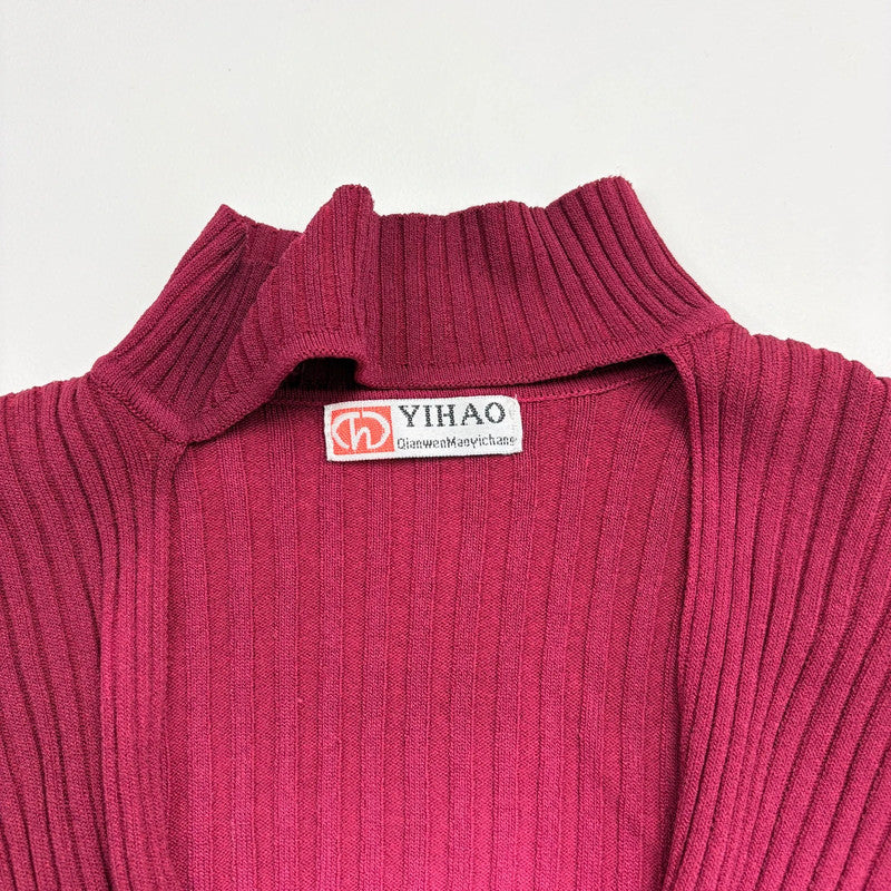 chunky ribbed knit asymmetric ombre jumper