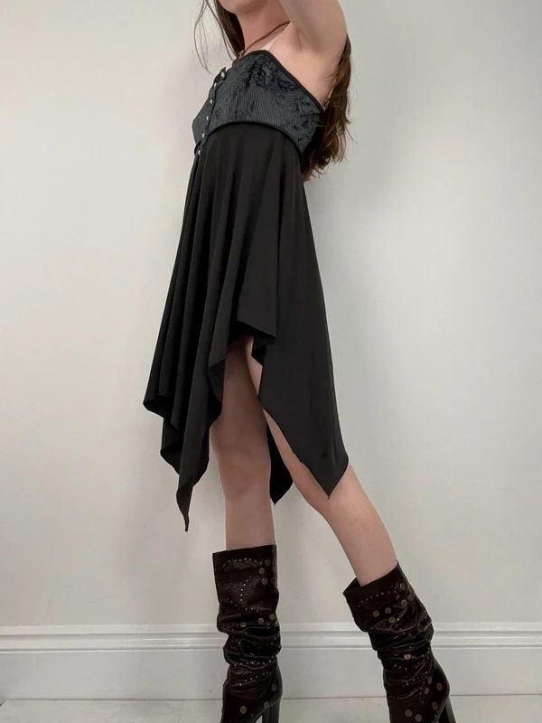 Cop Copine pleated flared grunge dress