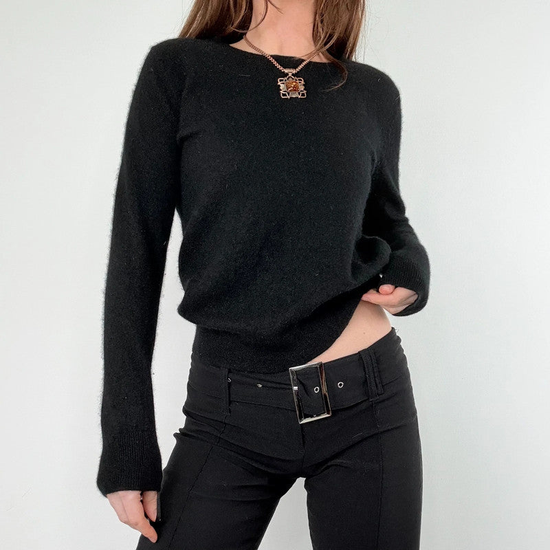 Black slouchy 100% cashmere jumper