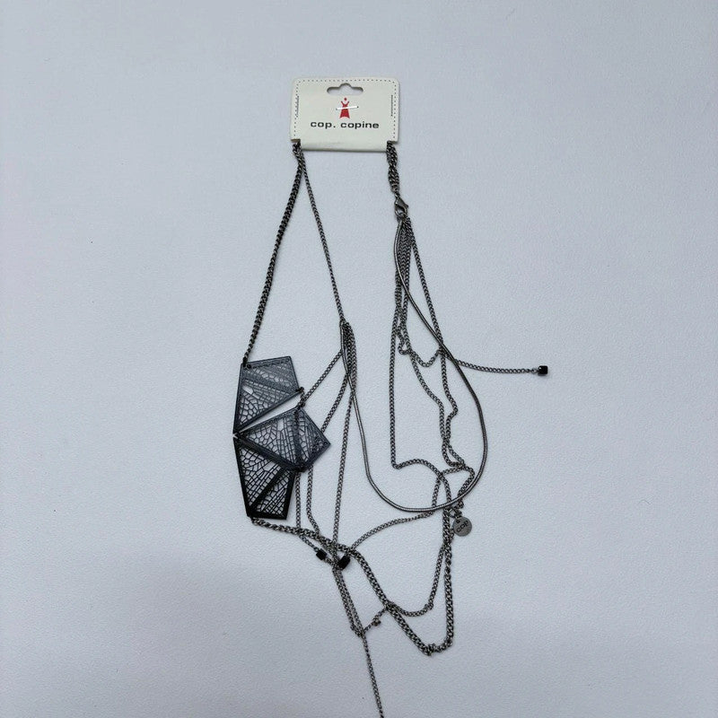 draped silver cop copine waist chain belt