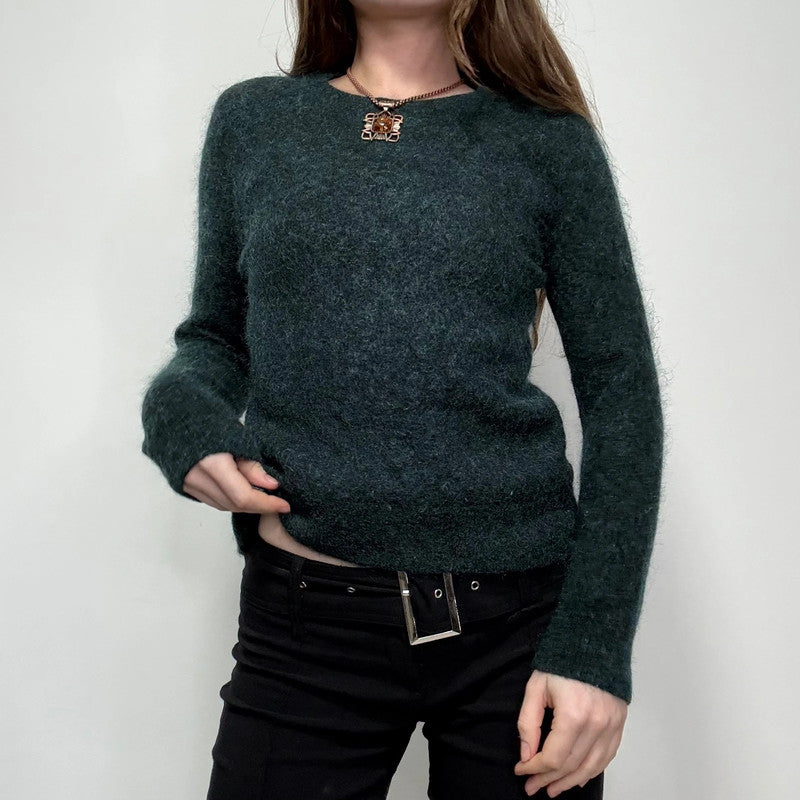 dark green wool knitted jumper