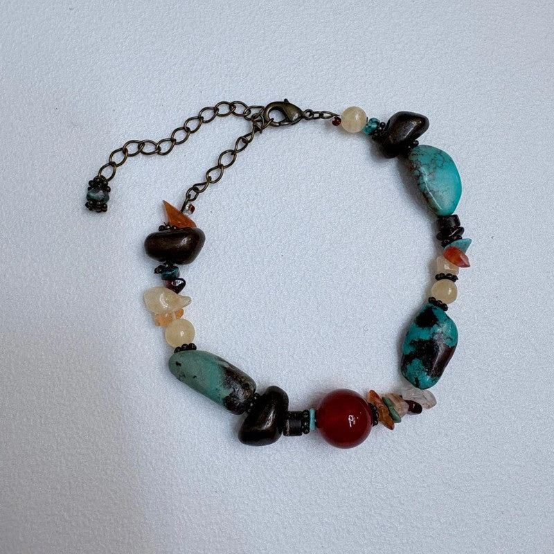 gemstone beaded boho bracelet