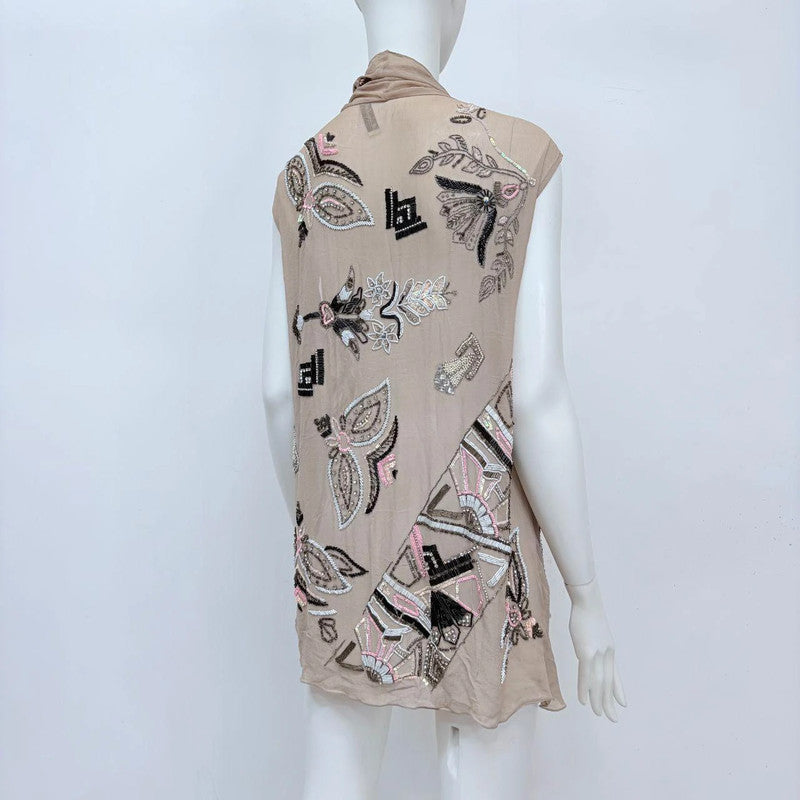 allsaints beaded draped indie sleeze dress