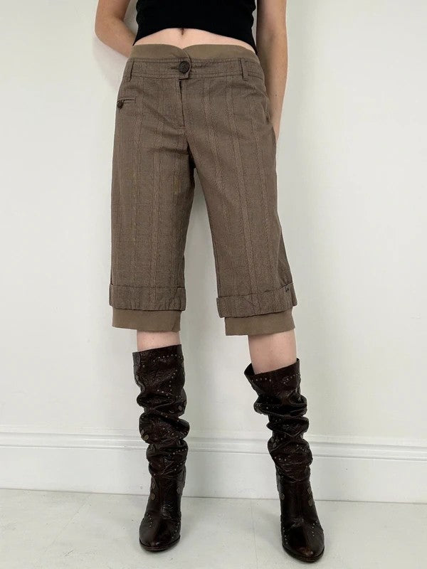 Cop Copine brown cropped capri pants