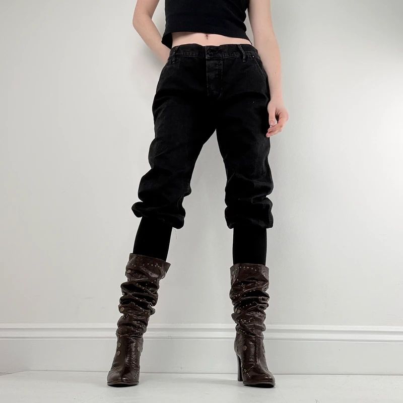Diesel puff capri grunge rib trousers