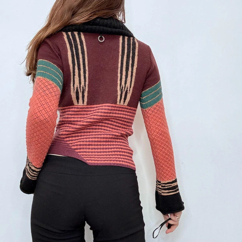 Save the Queen flared striped jumper