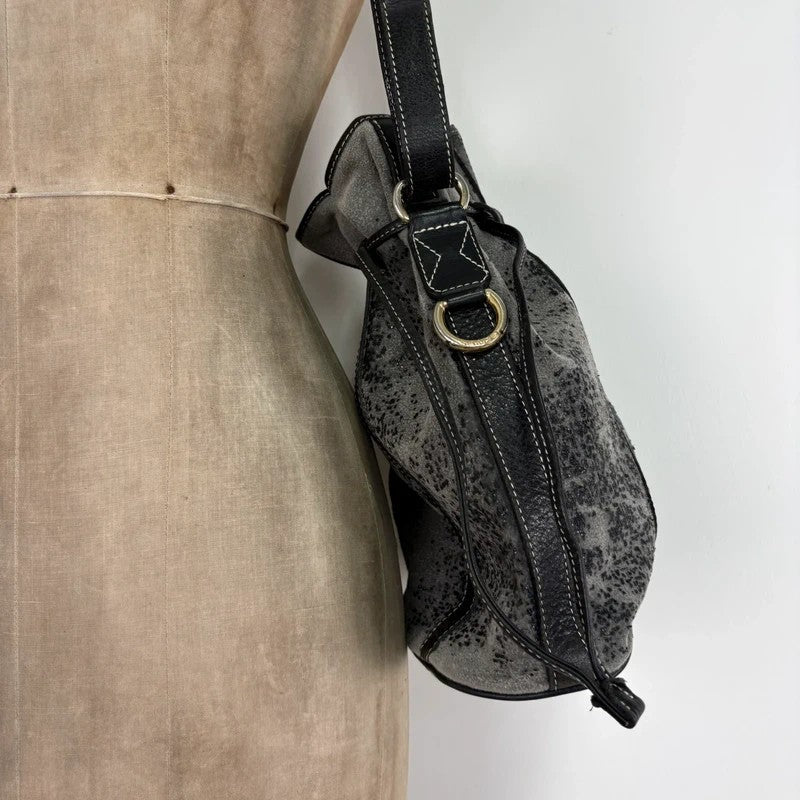 Vintage Lancel distressed leather Bucket bag