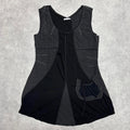 black pinstripe cargo dress