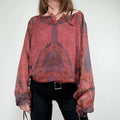 puff slouchy paisley burgundy blouse