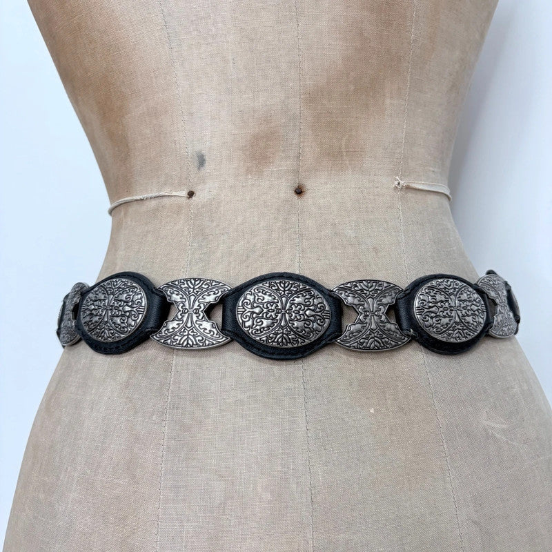 oversized chunky metal chain belt