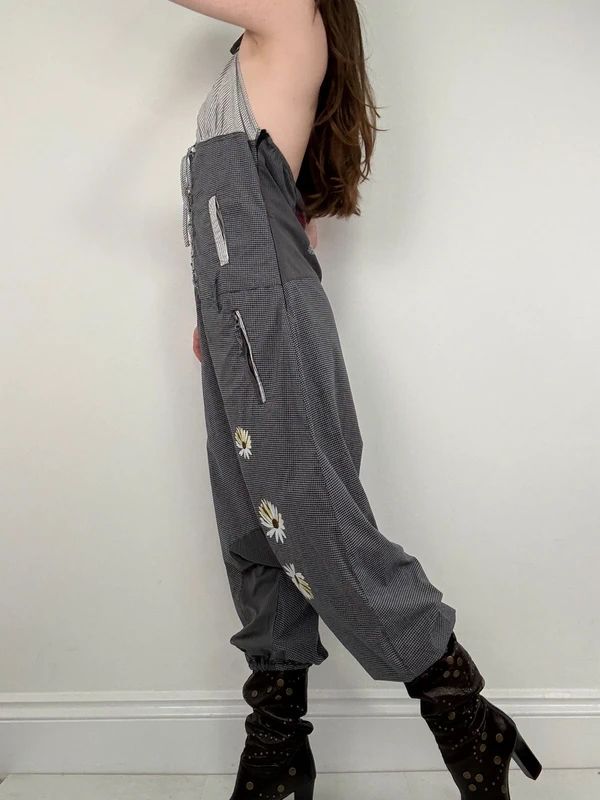 gingham puff Desigual dungarees