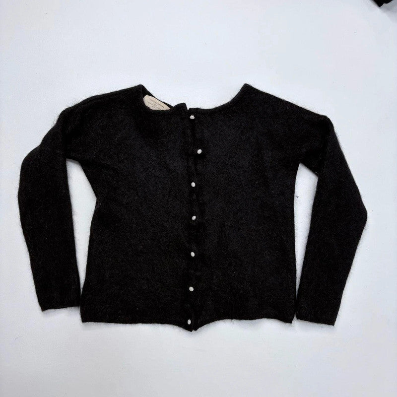 black mohair Sezane cardigan