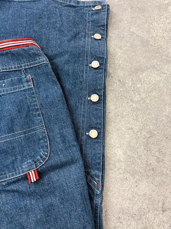 Vintage napoleonic nautical button up denim flares