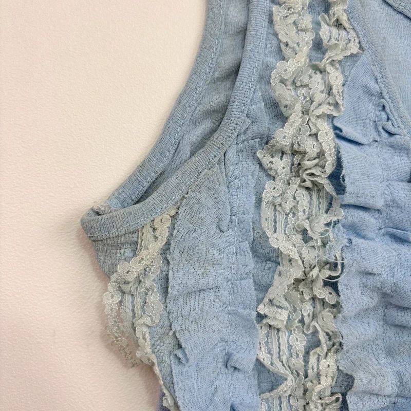 Ruffle Lace Coquette Vest