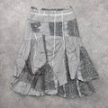 layered puff lace cargo maxi skirt