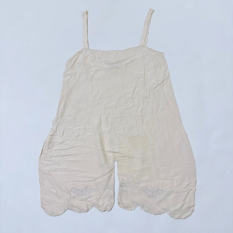 antique silk romper playsuit