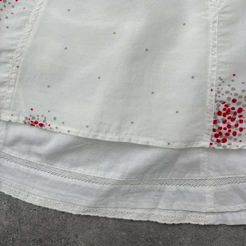 white cotton layered shirt