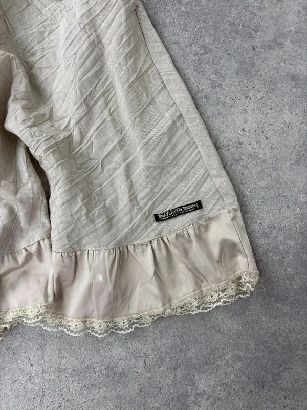 Khaki flared ruffle drop waist midi skirt